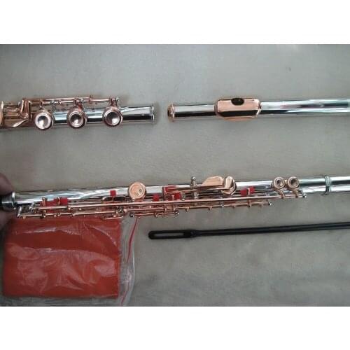 17 open flute golden colour plated key / cupronickel body