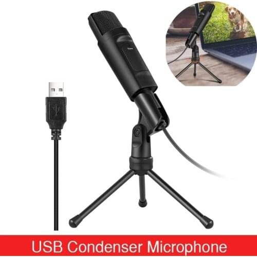 USB Condenser Microphone For PC Laptop Windows Cardioid Studio Recording Voice Podcasting for Youtube Gaming Streaming Microfon