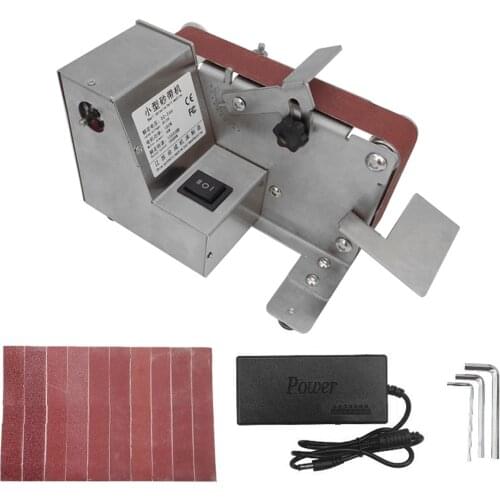 180W Small Sanding Machine Belt Sander Household Electric Polishing Machine Desktop Sanding Tool Metal Wood Cutters Grinding