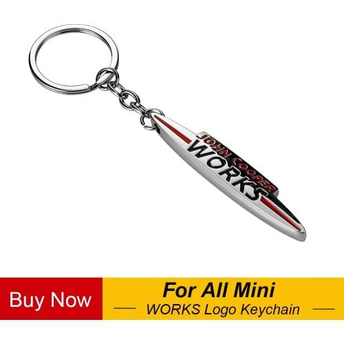 Metal John Cooper Works Logo Keyring Keychain Key Chain Ring For BMW Mini Cooper JCW F56 F55 F60 R56 R55 R60 R61 Car Styling