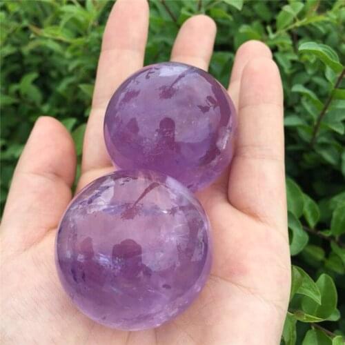 Natural Purple Amethyst Ball Polished Crafted Fashion Gifts Magic Purple Quartz Stone Ball Crystal Home Decoration 1pcs