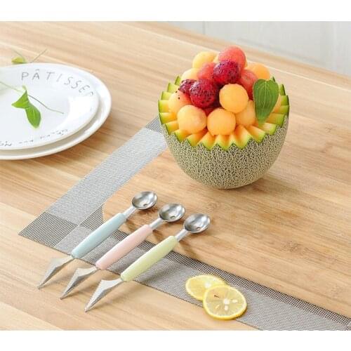 Fruit Carving Knife Watermelon Baller Ice Cream Dig Ball Tools Kitchen utensilios vegetable cutter vegetable slicer coupe legume
