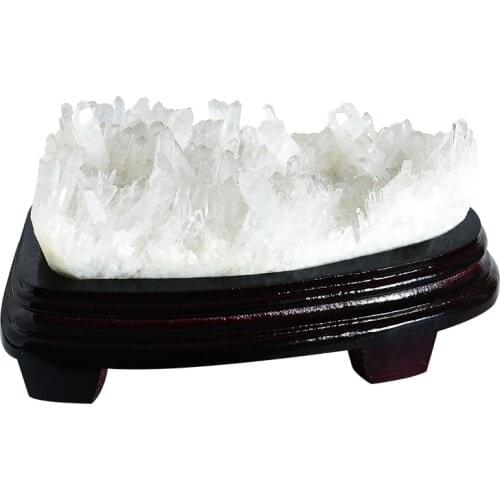 Natural White Crystal Cluster Rough Stone Purification Magnetic Field Demagnetizing Stone Money Drawing and Luck Changing