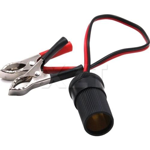 PZ 1PCS 12V Car Battery Pump Alligator Cigarette Lighter Clamp Clip Charger Cable NEWEST Power Socket Adapter