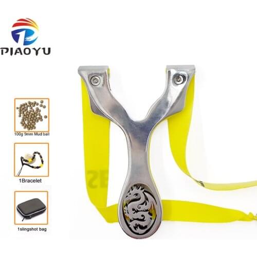 New Line Cutting Slingshot Stainless Steel + Flat Rubber Band High Strength and Powerful Outdoor Sports Hunting Special Catapult