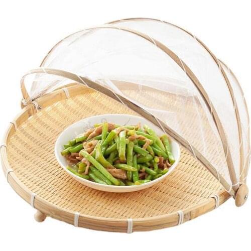 Hand-Woven Food Serving Tent Basket Tray Fruit Vegetable Basket Simple Picnic Mesh Net Bread Storage Atmosphere Outdoor Cov X9R4