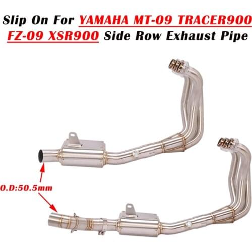 Motorcycle Exhaust Escape System Modify Front Mid Link Pipe Eliminator Enhanced Slip On For Yamaha MT-09 FZ-09 Tracer 900 XSR900