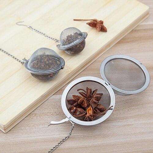 3 Sizes Stainless Steel Tea Infuser Sphere Locking Spice Tea Ball Strainer Mesh Infuser Tea Filter Strainers Kitchen Accessories