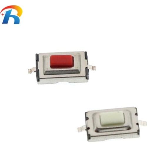 SMT 3*6*2.5mm micro/key switch environmental protection high temperature resistance touch switch 2p red/white button 3x4x2.5MM