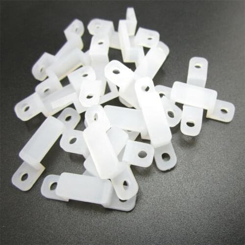 LED Strip Connector Silicon Clip 8mm 10mm 12mm Fixing Holder for SMD3528 SMD5050 Flexible Light Strip