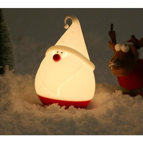 LED Night Light Cute 3D Snowman Warm White And Cold White Ambient Light Christmas gift table lamp Room decoration light