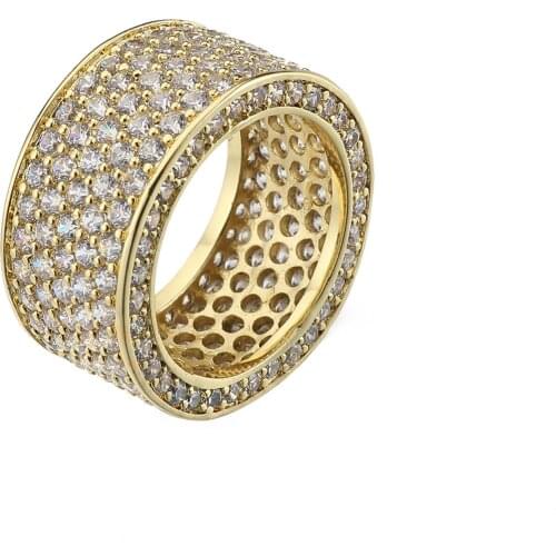 High Quality Rings Bling Bling Cubic Zirconia For Women Men Hip Hop Round CZ Purple Crystal Fashion Jewelry Gift