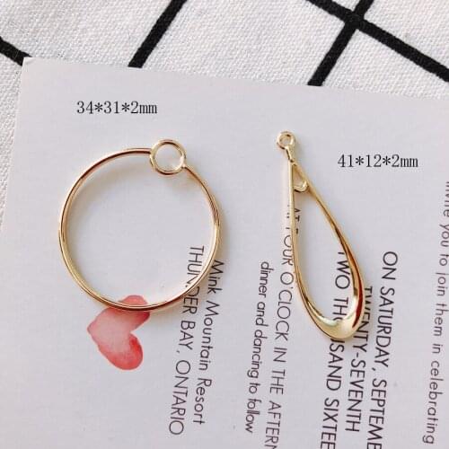 Gold Tone Zinc Alloy Geometry Round Watermelon DIY Jewelry Charms 40pcs/Lot Ornament Accessories Necklace Earring Pendants