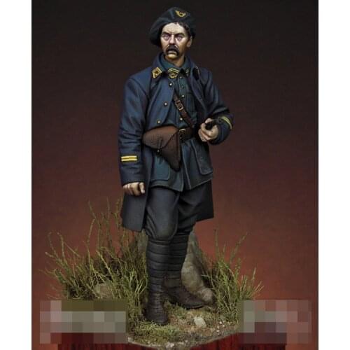 1/24 Lieutenant, French Chasseurs Alpins, 1918, Resin Model figure GK, Unassembled and unpainted kit