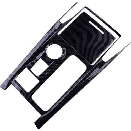 1 Set LHD Car Interior Gear Shift Box Panel Cover Trim Frame Carbon Fiber Texture Decoration Fit For Ford Explorer 2020 2021