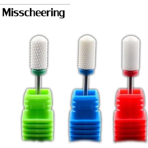1 Pcs White Ceramic Nail Drill Bit High Quality Milling Cutter Electric Drilling Manicure Machine Accessories Nail Tools