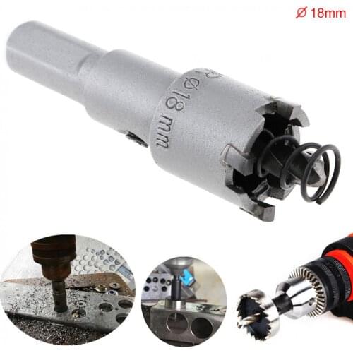 18MM Universal Hole Saw Carbide Cutter Head HSS Drill Set Hole Suitable for Stainless Steel Metal Alloy Cutter High Quality