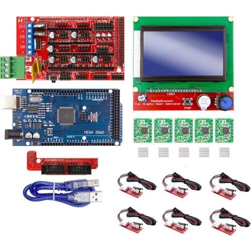 3D printer 12864LCD display MEGA2560 master Ramps1.4 expansion board A4988 kit
