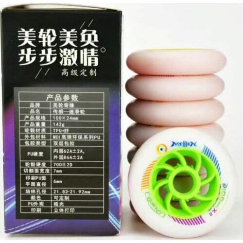 [62A 86A Dual Hardness] High Elasticity 110mm 100mm 90mm Inline Speed Racing Shoes Wheel for Track Racing Skates Roller for MPC