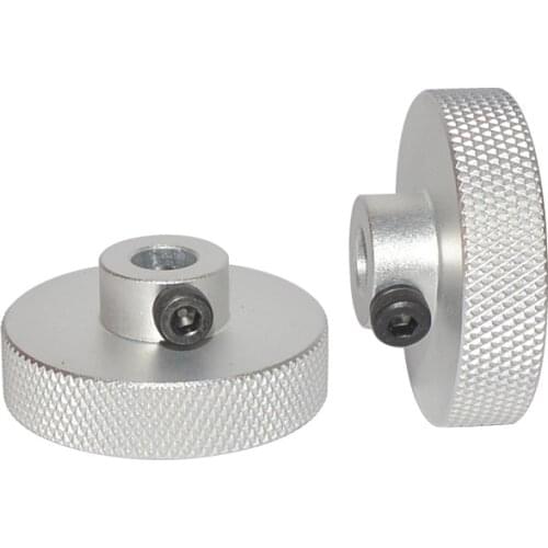 Aluminum NEMA17/23 stepper motor hand wheel jog knob 5/6.35/8/14mm bore size