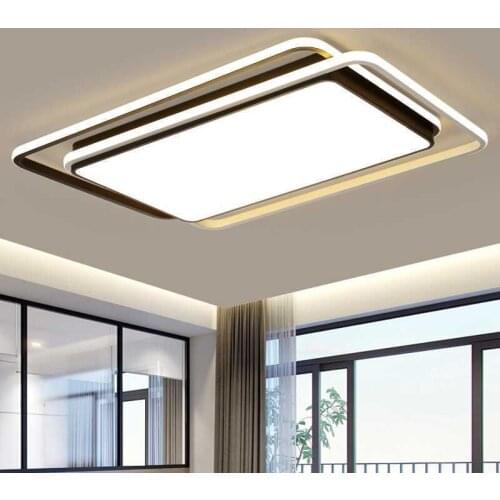 Acylic Ceiling Lights Square Rings For Living Room Bedroom Home AC85-265V Modern Led Ceiling Lamp Fixtures lustre plafonnier