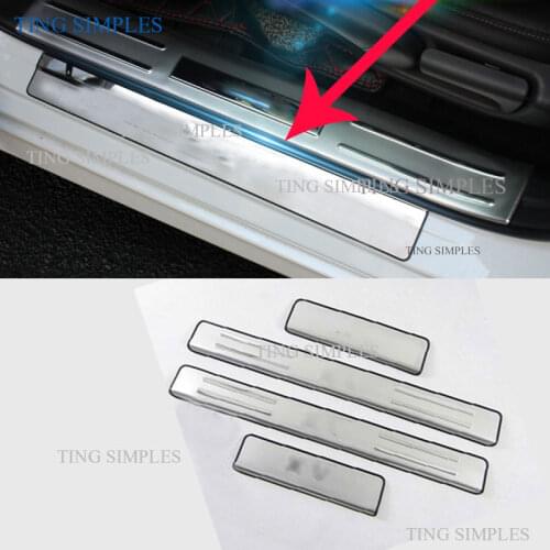 Car scuff plates stainless steel door sill strip welcome pedal auto accessories For Subaru XV 2012- 2017 4pcs Car styling