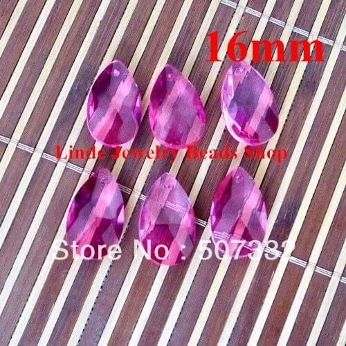 Free Shipping! Wholesale AAA Top Quality 16mm 6106 Crystal almond/pear pendant fuchsia colour 60pcs almontd001