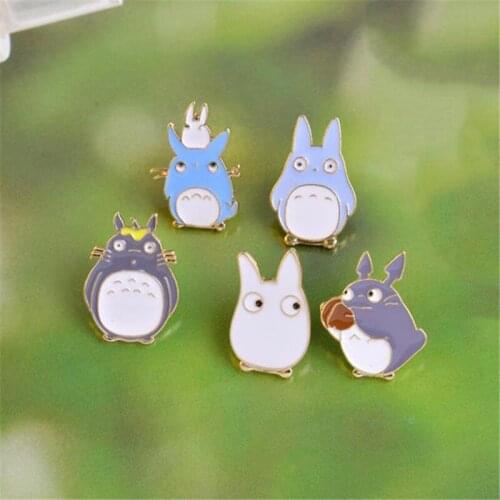 Cartoon Animal My Neighbor Comic Totoro Enamel Pins Chinchilla Brooches Shirt Bag Lapel Pin Shirt Badge Jewelry Gifts for Kid