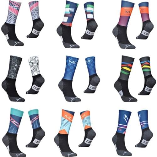 Calcetines de deporte de ciclismo para hombre y mujer, medias transpirables para montar, escalada, senderismo, primavera y veran