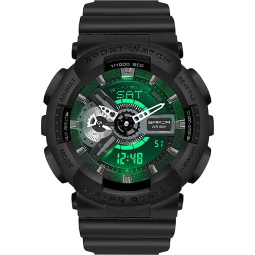 SANDA Men Military Watch 50M Waterproof Man Sports G Style -Shock Wristwatches Fashion Man Quartz Analog Digital Clock Relogio