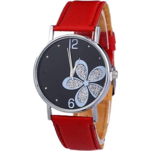 Women Watches 2020 Fashion Leather Strap Flower Female Clock Ladies Quartz Wrist Watch Montre Femme Relogio Feminino For Dress
