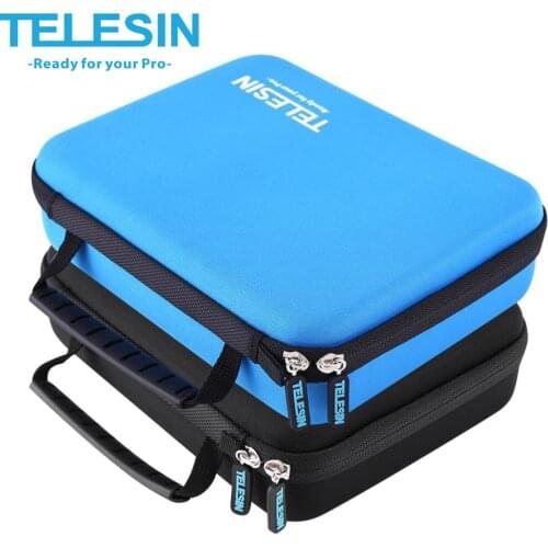 TELESIN Portable Camera Case Shockproof Protective Carrying Storage Bag for GoPro Hero 5 4 3 2 1 Action Camera Bag 2Colors