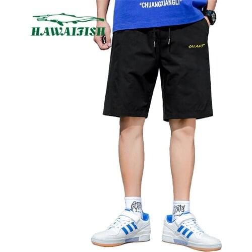 Hawaifish brand shorts men 2021 summer straight casual fashion Mens Shorts high quality hot sale Solid color Beach Shorts male