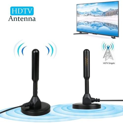 HDTV TV Antenna Portable Indoor Outdoor Wireless Television Aerial Digital HD DVB-T/FM Freeview Satelite Antenna TV