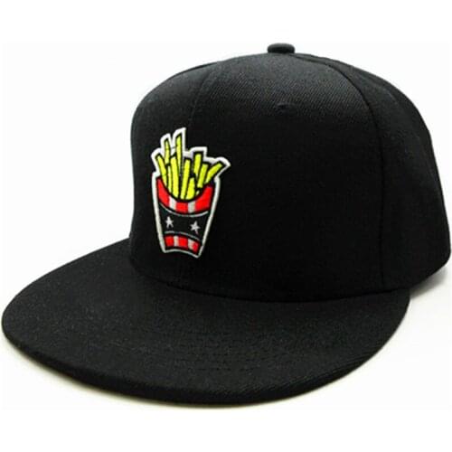 French Fries Embroidery Cotton Baseball Cap Hip-hop Cap Adjustable Snapback Hats for Men and Women 111