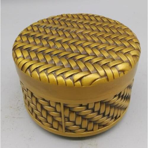 China brass archaize tea leaf jar crafts statue