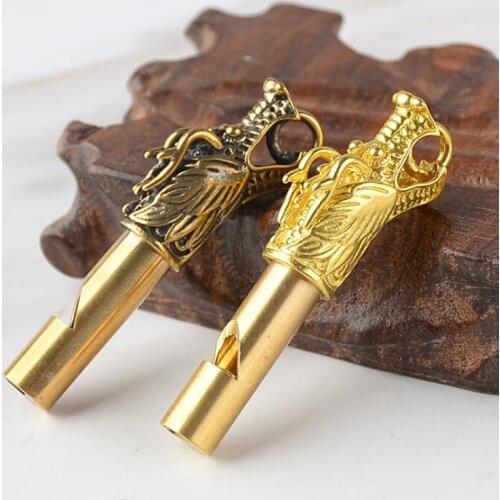 Handmade Brass Faucet Whistle Car Keychain Pendant Bag Pendant Men And Women Outdoor Survival Whistle