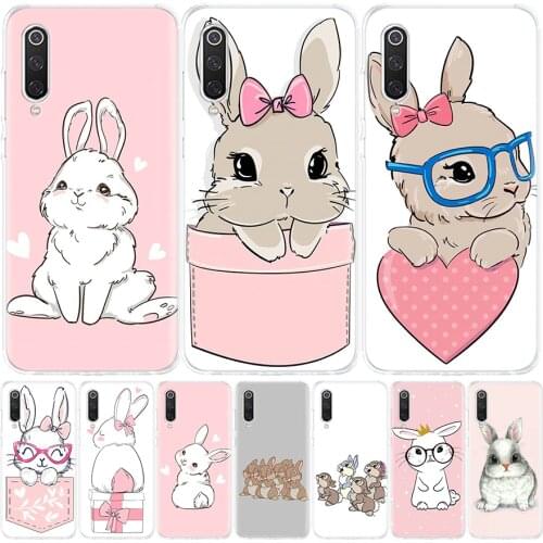Cute White Baby Rabbits Phone Case for Xiaomi Redmi Note 10 9S 9 8T 9 8 7 7A 8A 9A 9C 6A 6 S2 K20 S30 Pro Fashion Cover Capa