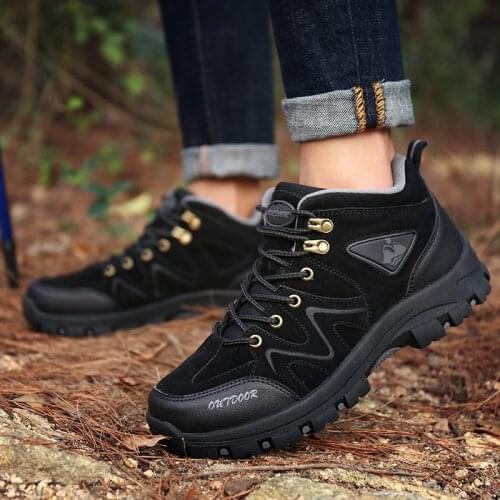 Fashion Water Repellent Climbing Mountain Shoes for Men Breathable Tactical Boots Mens Sneakers Anti-slippery Sport Hiking Shoe