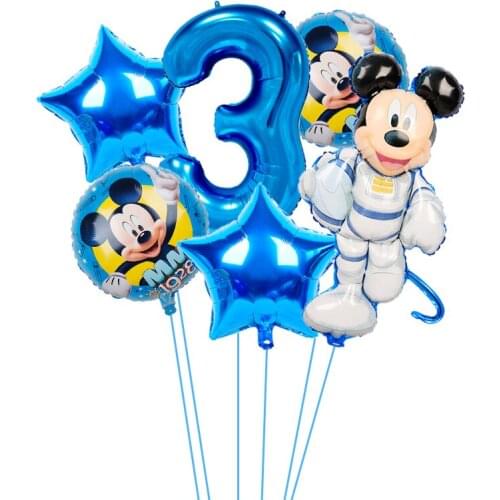 1set Disney Minnie Balloons Mickey Mouse Birthday Party Decorations Baby Shower Decor Kids Toy Balloon Air Globos Supplies