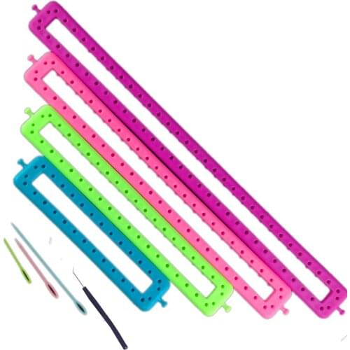Plastic Long Knitting Knitter Looms Set Craft Kit for DIY Scarf Shawl Blanket Hat Socks Maker Knit Tool 4Size Long Knitting Loom
