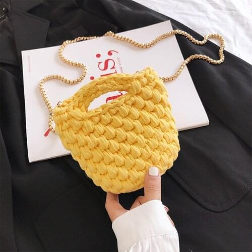 DIY Metal Chain Wool Material Bag Set for Mini Bag Handbag Sewing