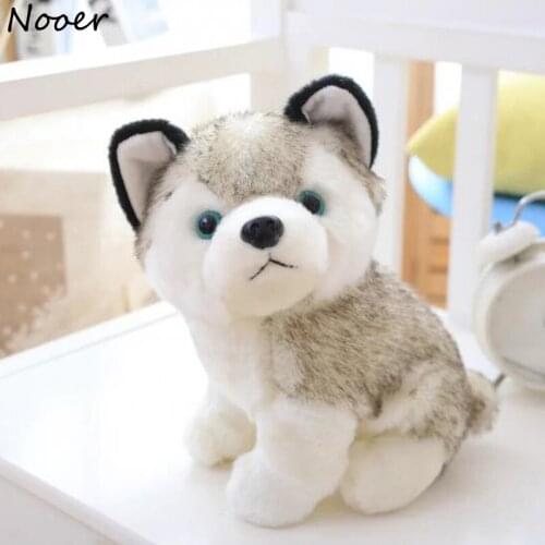 Nooer Baby Appease Cute Husky Dog Plush Toy For Children Kids Kawaii Soft Animal Husky Dog Stuffed Doll Birthday Kids Gift