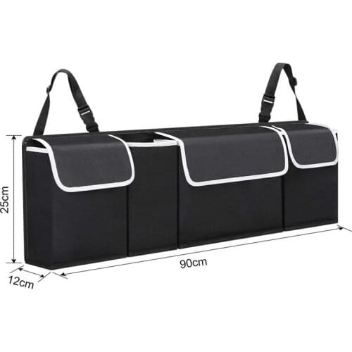 LISIDIC Car Trunk Organizer Car Rear Seat Back Storage Bag High Capacity Hanging Tidying Interior Auto Travel Accessories