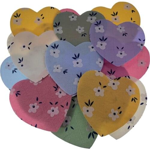 5Pcs Printed Flower Cotton Fabric DIY Iron on Patches Clothing Repair Elbow Knee Hole For Sewing Badges Accessory