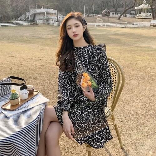 French Platycodon Randiflorum Retro Sound Boudoir Honey Waist Fairy Shirt Dress Female