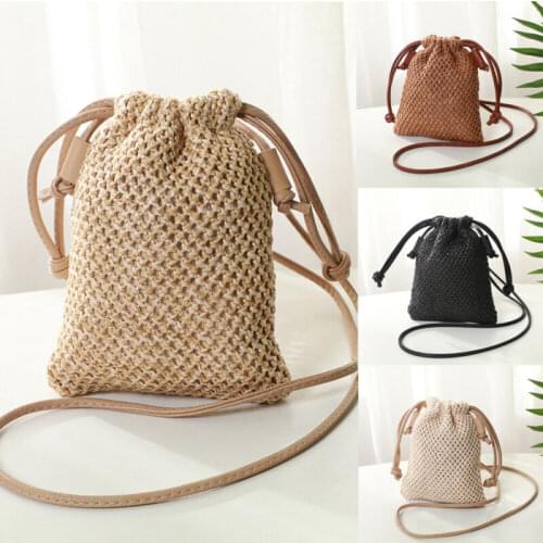 Women Girl Bohemian Straw Woven Bag Rattan Wicker Handbag Beach Bag Crossbody Bags New /BY
