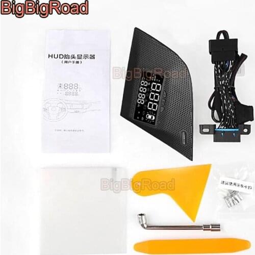 BigBigRoad Car Auto Head Up Display HUD Projector Screen Overspeed Alert Alarm Detector For Buick Envision 2018 2019 2020