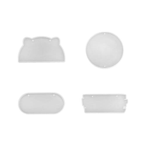 Rectangular Cat Round Oval Shape Door Brand Crystal Drop Glue Mold Handmade Transparent Hanging Plate Mould DIY Accessories