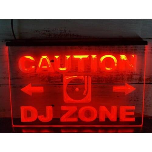 M553 Caution Dj Zone Led Neon Light Sign